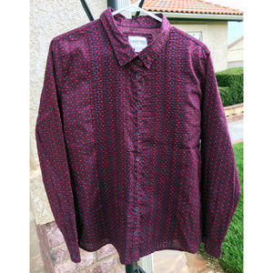 Women's Cherokee Button Up Long Sleeve Top -Maroon